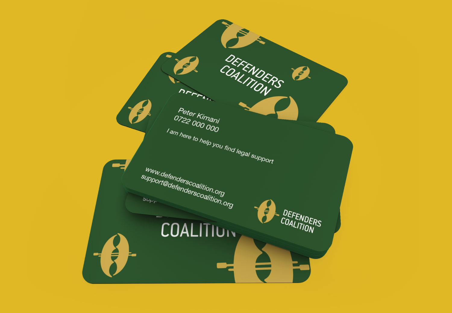 Defenders Coalition logo design business cards design