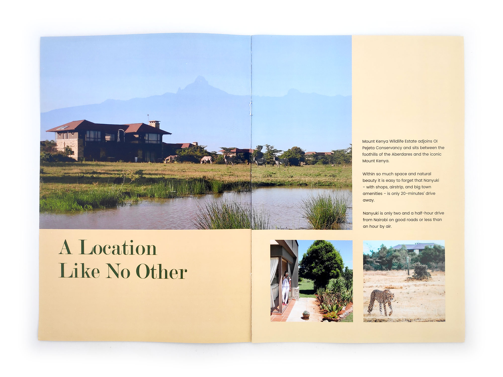 Mount Kenya Wildlife Estate Company Profile Design page 1