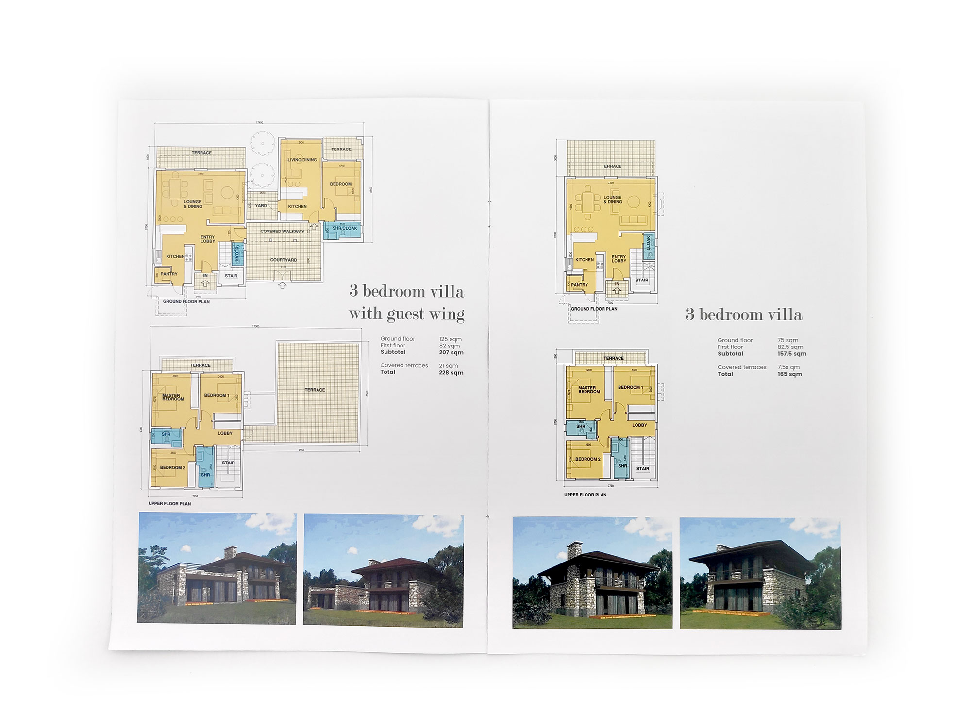 MKWE Property company profile design inner pages floor plans