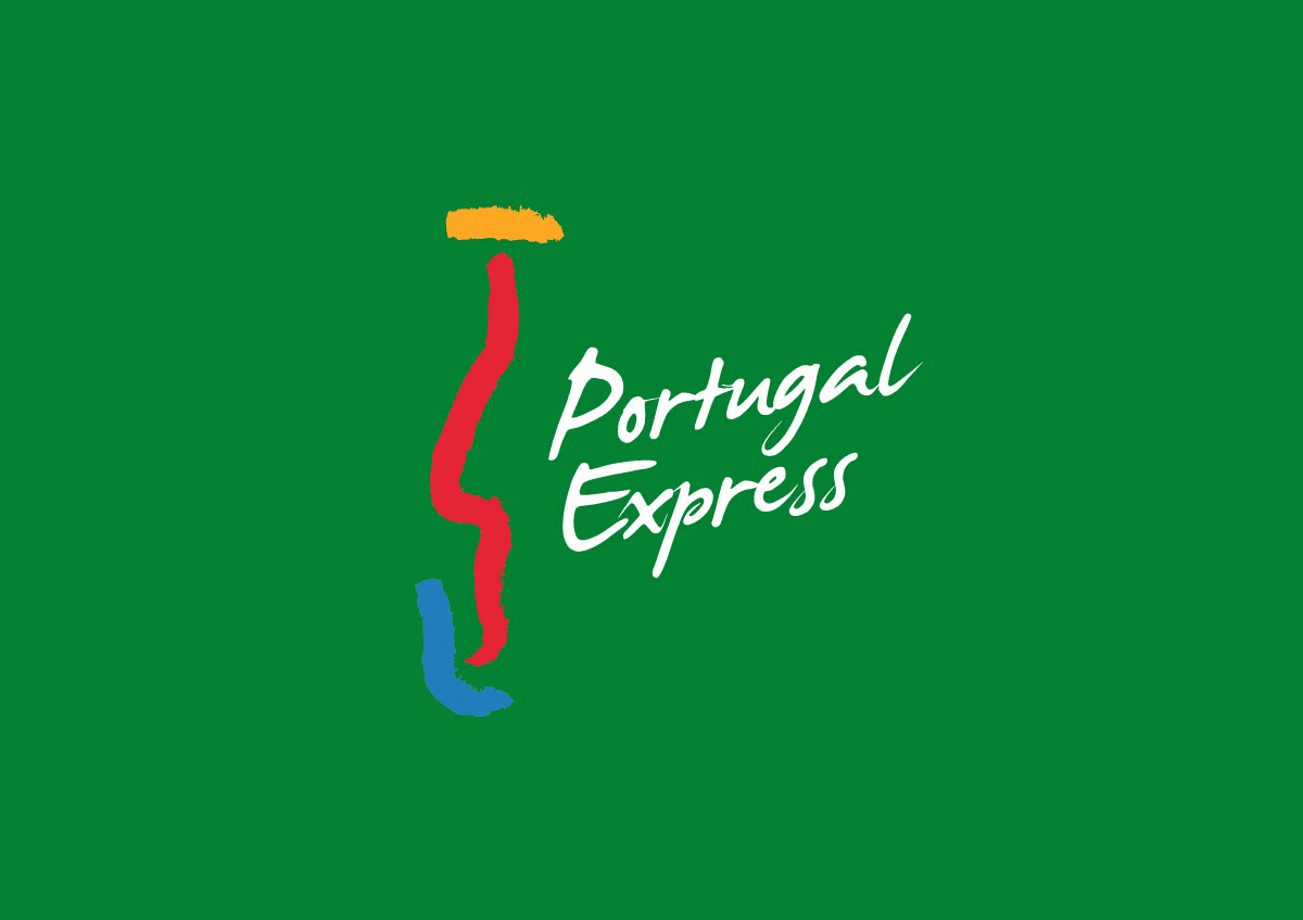 Portugal Express restaurant logo design green bg