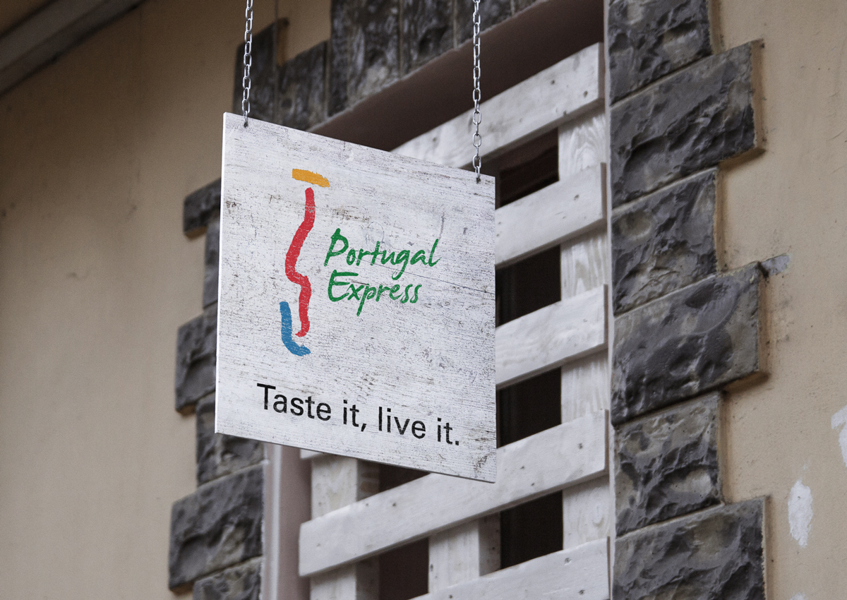Portugal Express restaurant logo design sign