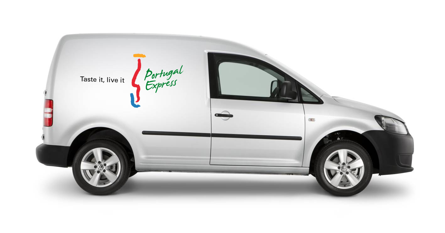 Portugal Express restaurant logo design vehicle branding