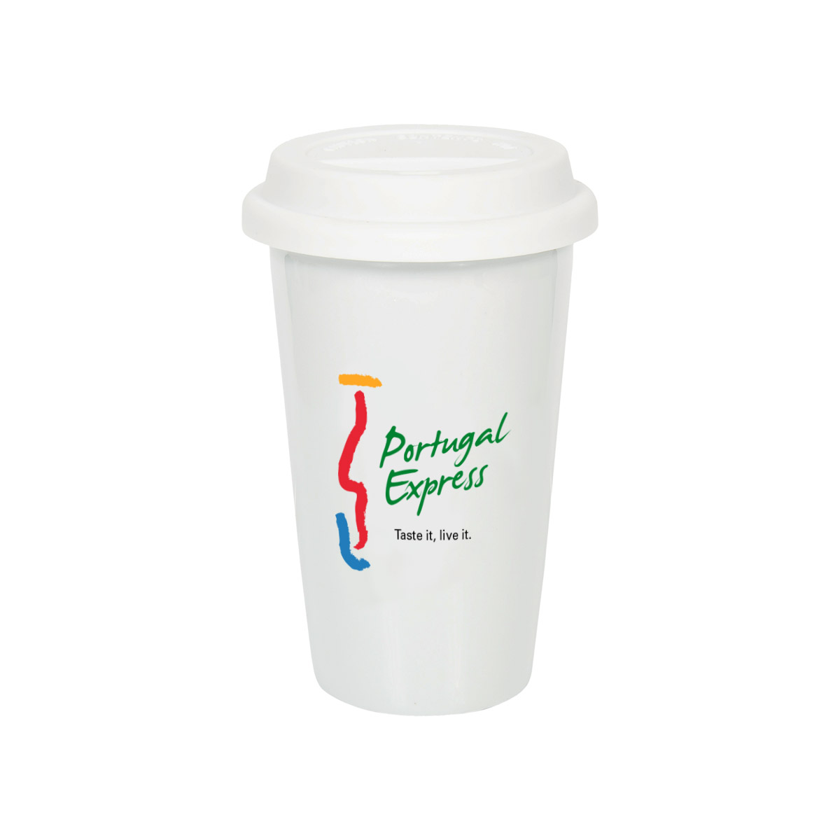 Portugal Express restaurant logo design cup branding