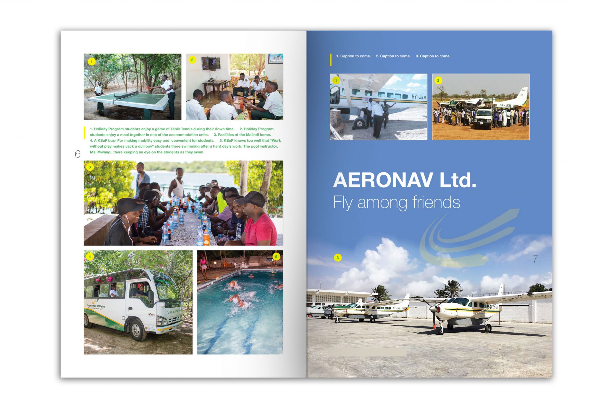 Kenya School of Flying Company Profile Design 6