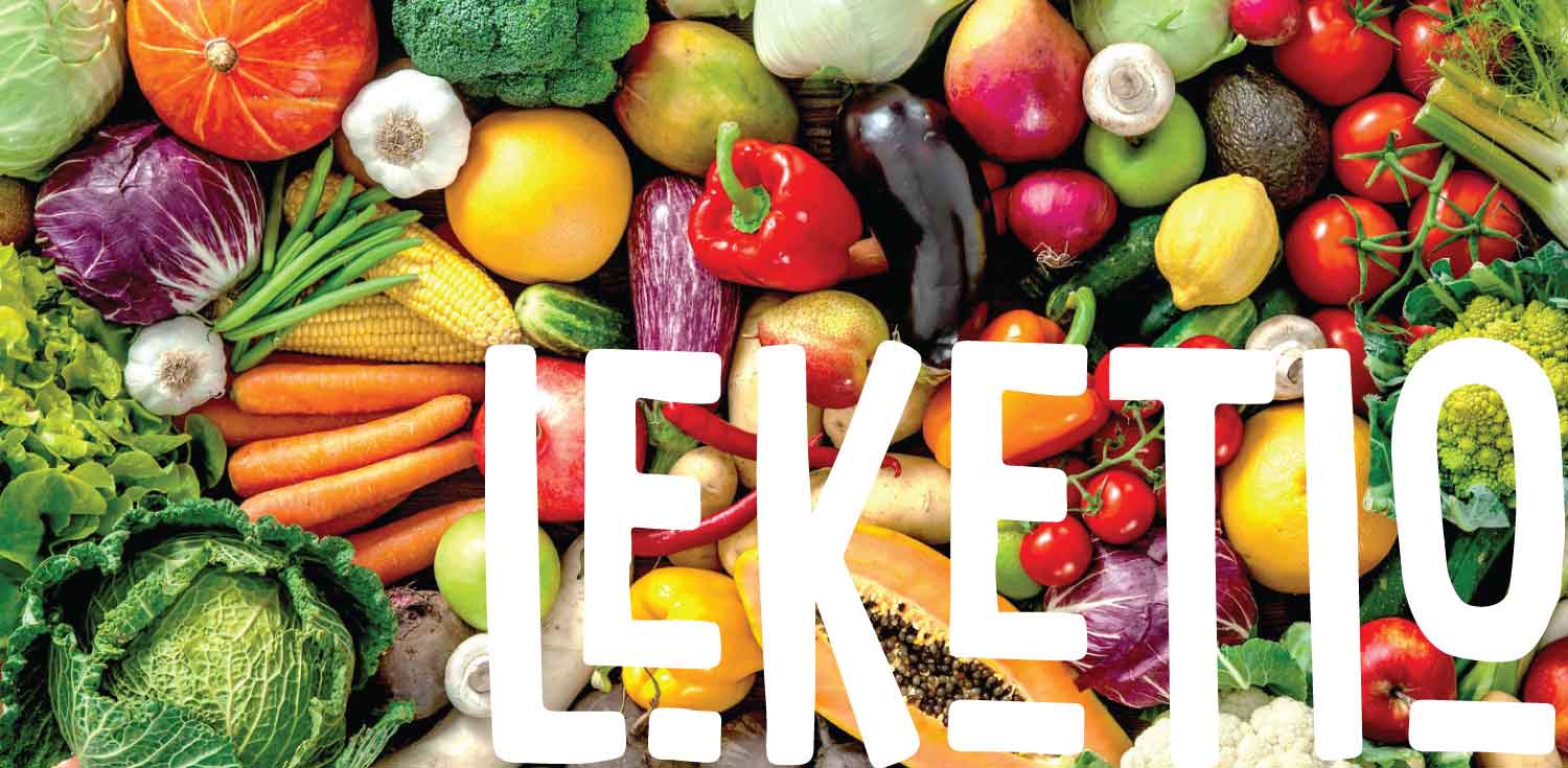 Leketio Fresh Logo Design vegetable background