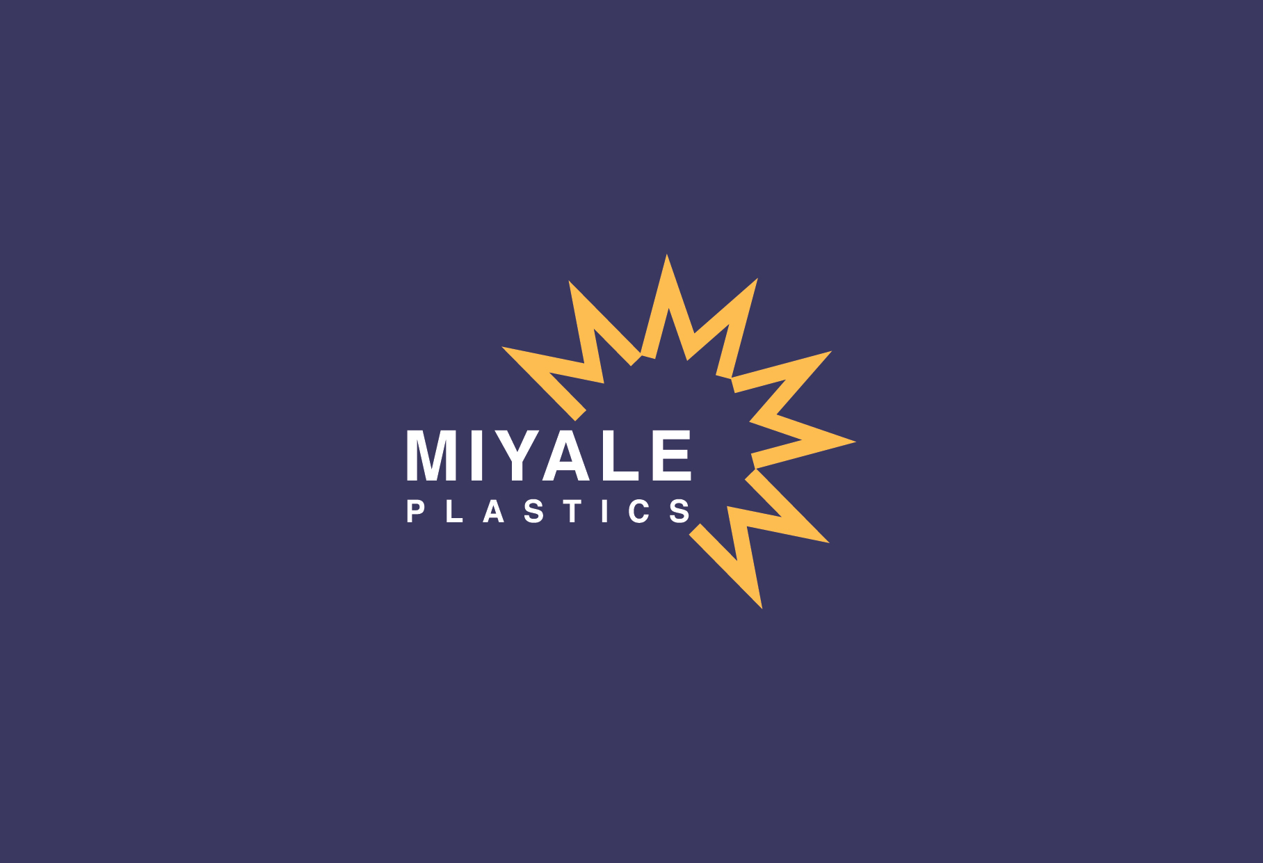 Miyale Plastics Logo Design purple bg