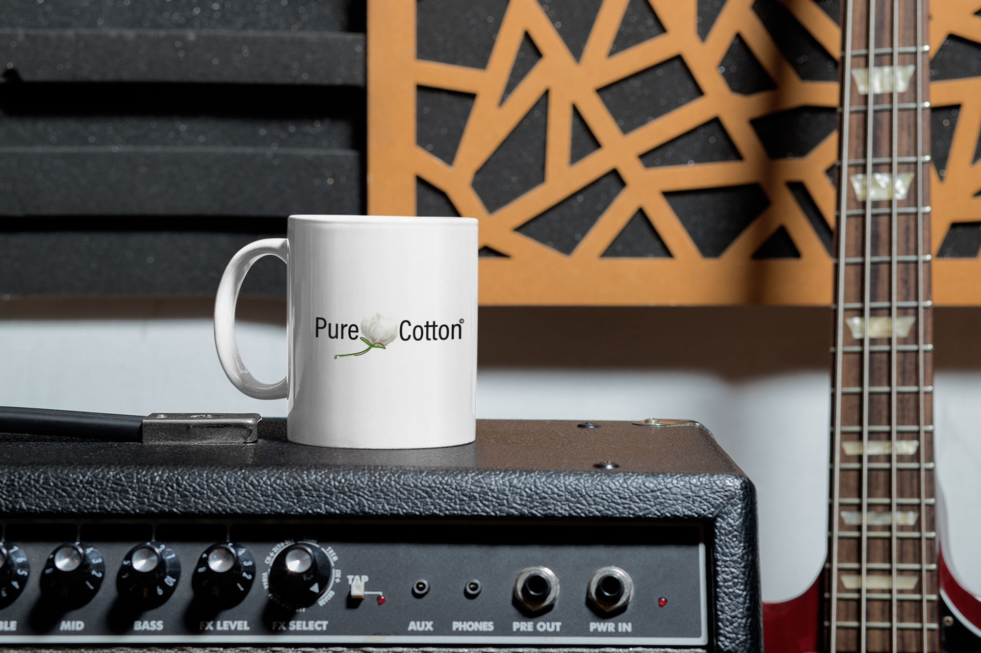 Pure Cotton Logo Design cup design