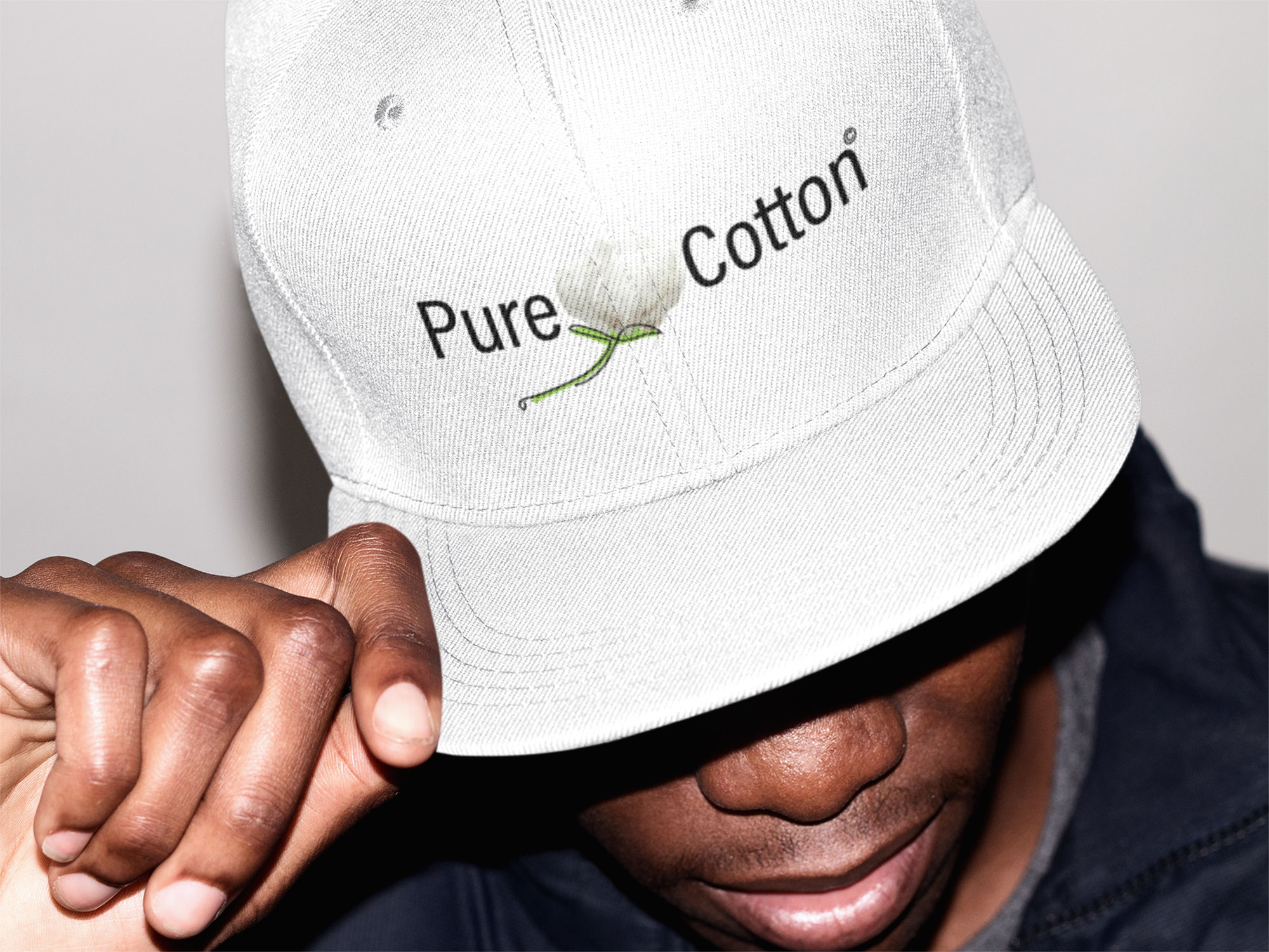 Pure Cotton Logo Design cap design